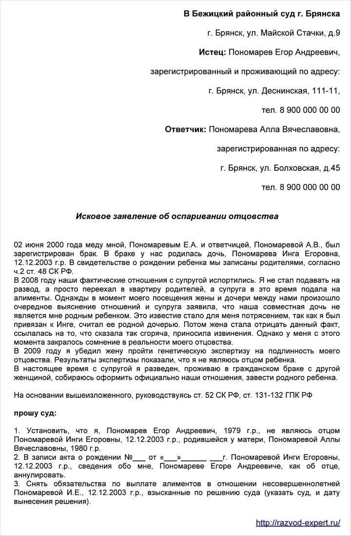 Шаги по оспариванию отцовства в суде