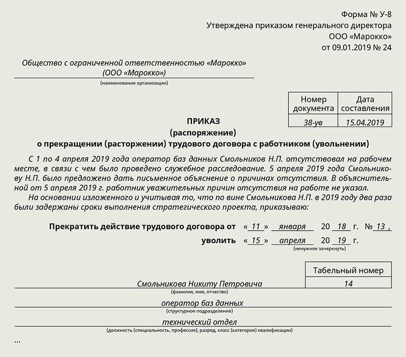 Издание дисциплинарного приказа во время отпуска сотрудника