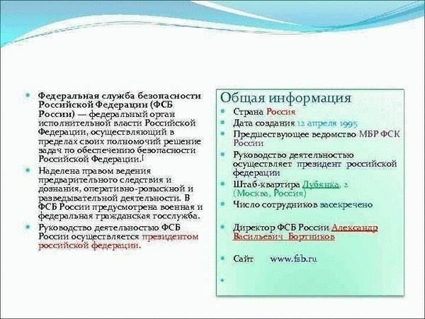 Каковы полномочия Федеральной службы безопасности (ФСБ)?