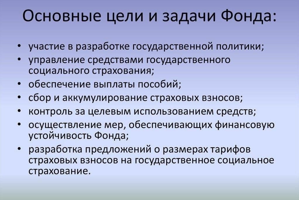 Основные задачи и направления деятельности фонда