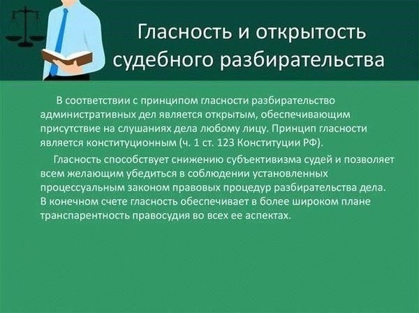 Роль публичного доступа в обеспечении прозрачности судебного процесса