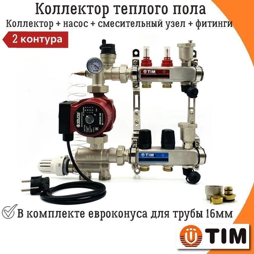 Технические характеристики водопроводного коллектора TIM